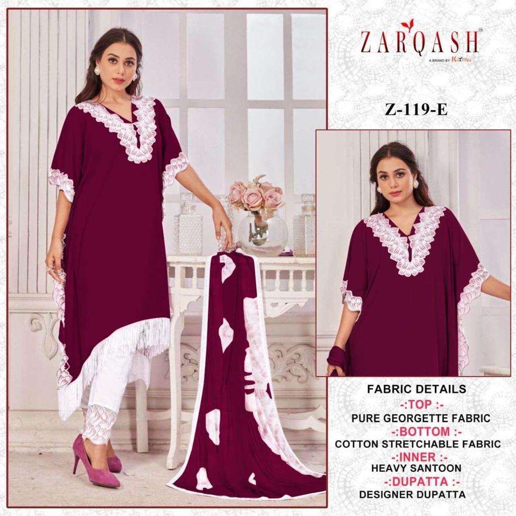 Zarqash Z 119 E To H Pakistani Suits Wholesale catalog