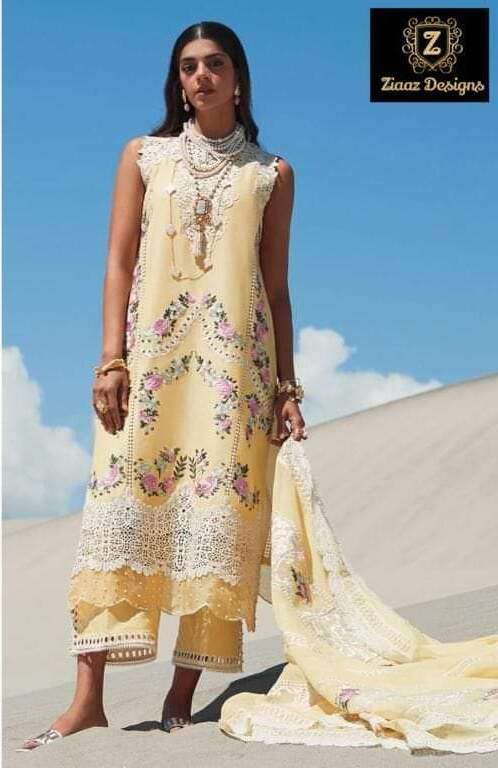 Ziaaz Designs 342 Semi Stitched Cotton Salwar Suit Wholesale catalog