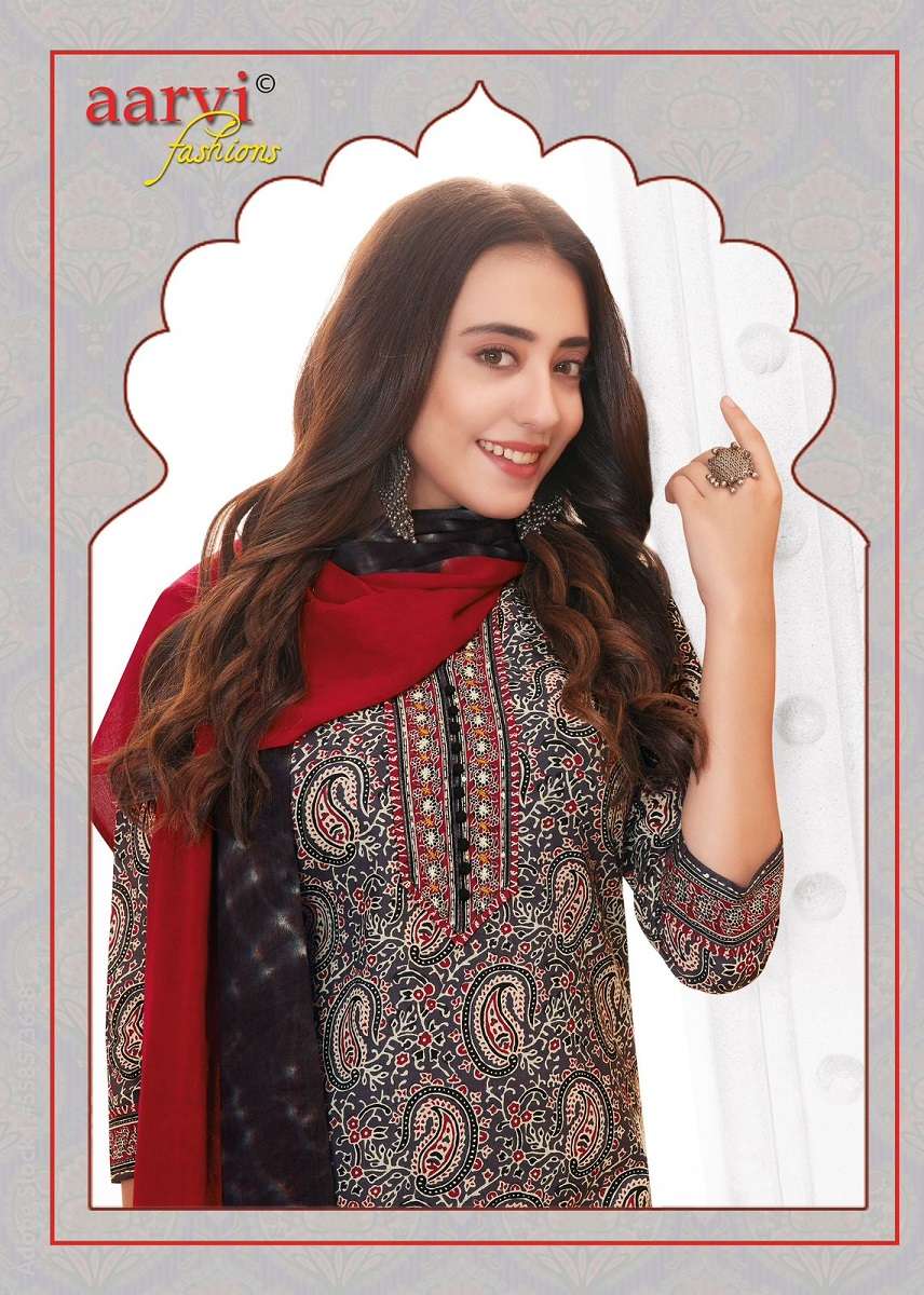 Aarvi Ajrakh Vol-2 -Kurti Pant With Dupatta -Wholesale Catalog