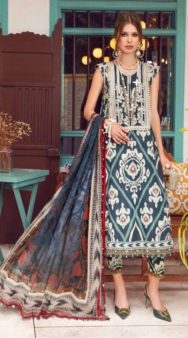 Aasha M Print Vol 8 Chiffon Dupatta Pakistani Suits Wholesale catalog