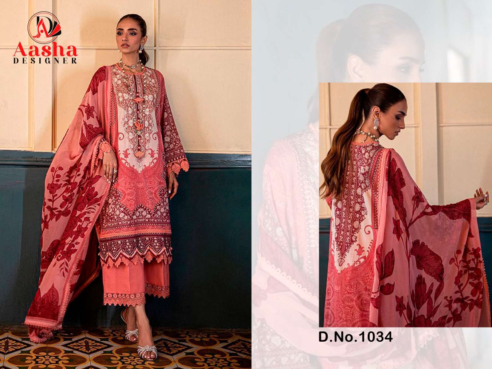 Aasha Sana Safinaz Vol 1 Chiffon Dupatta Pakistani Suits Wholesale catalog