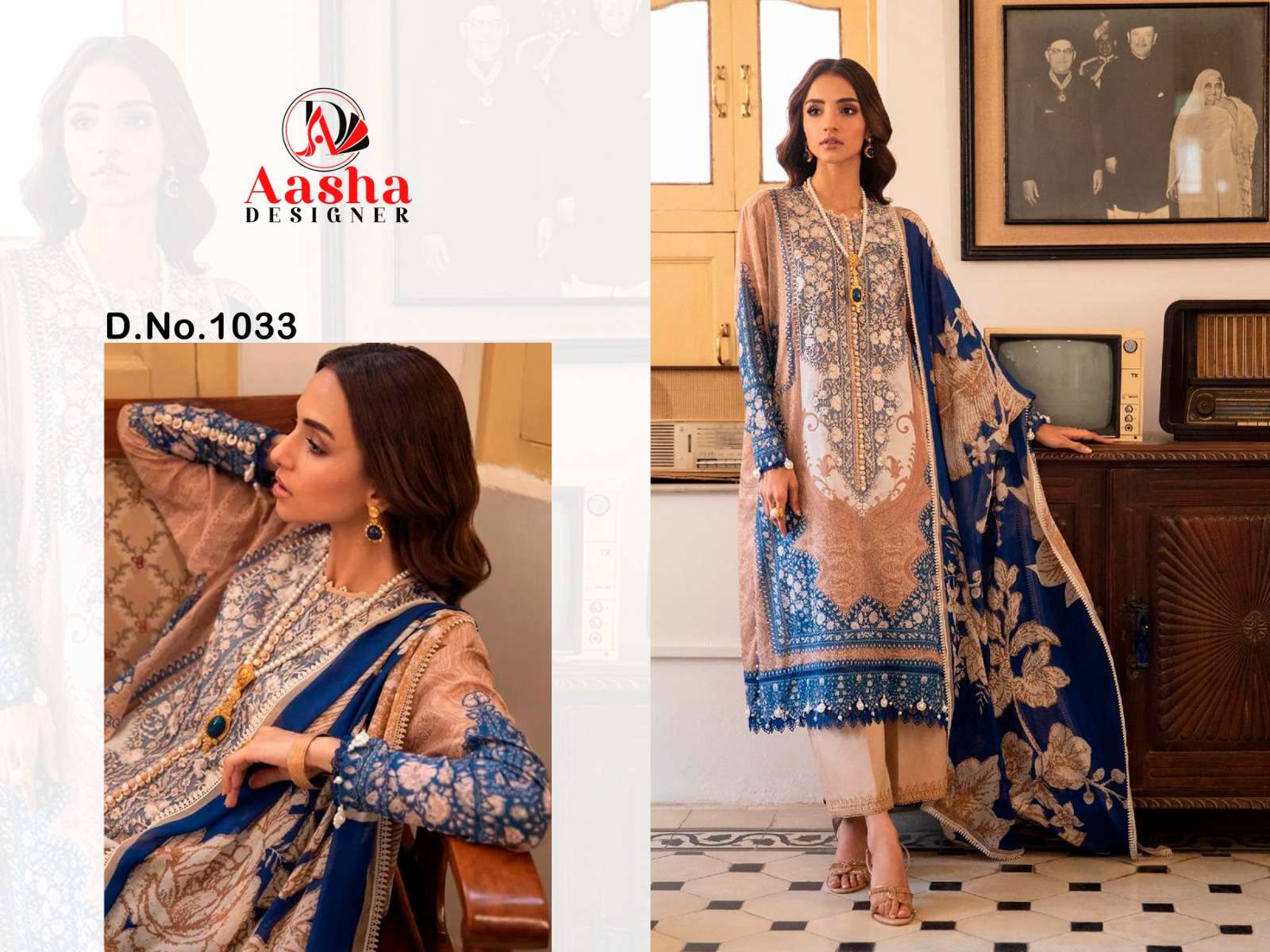 Aasha Sana Safinaz Vol 1 Chiffon Dupatta Pakistani Suits Wholesale catalog