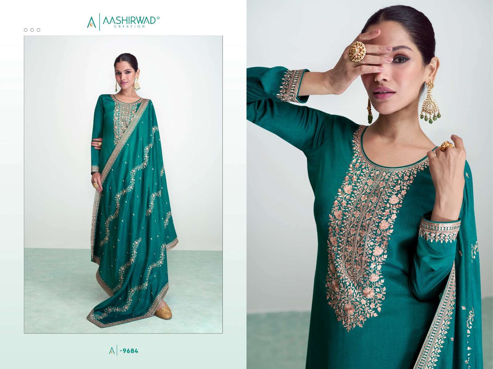 AASHIRWAD CREATION SYRA  Salwar Kameez Wholesale catalog 