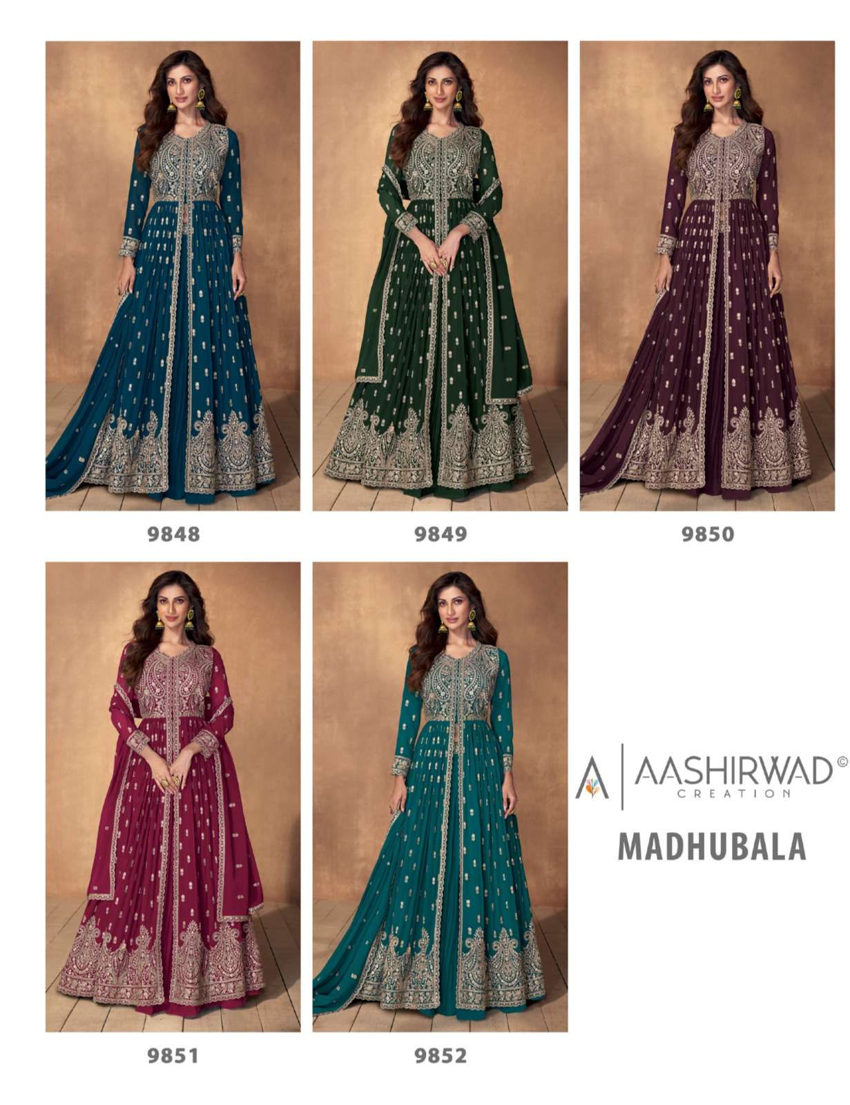 Aashirwad Gulkand Madhubala Designer Salwar Suits Wholesale catalog