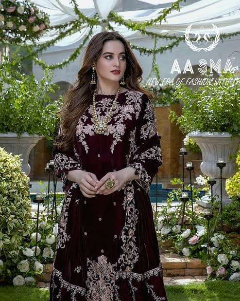 Aasma 205 Pure Faux Georgette Salwar Kameez  Wholesale catalog