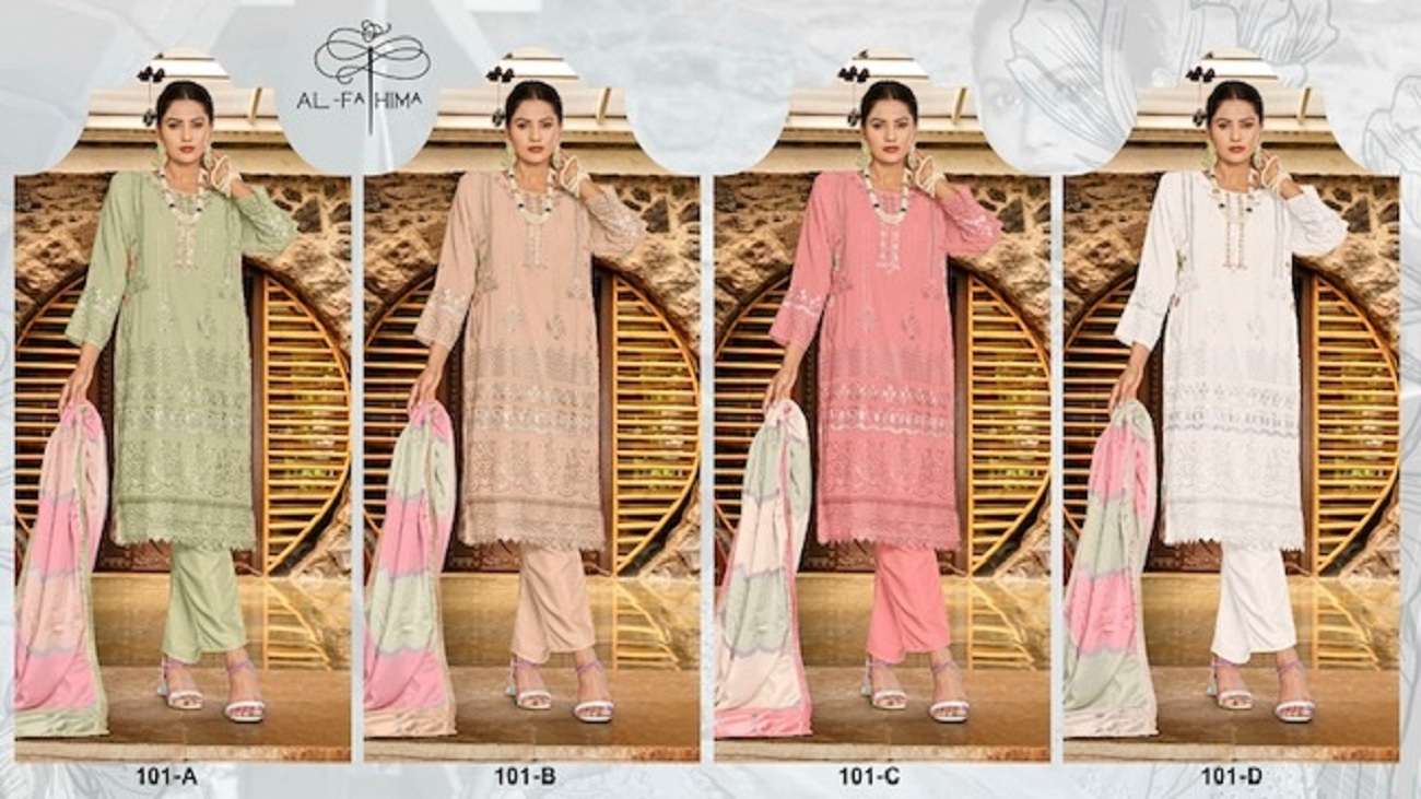 Al Fathima Afreen Faux Georgette Pakistani Suits Wholesale catalog