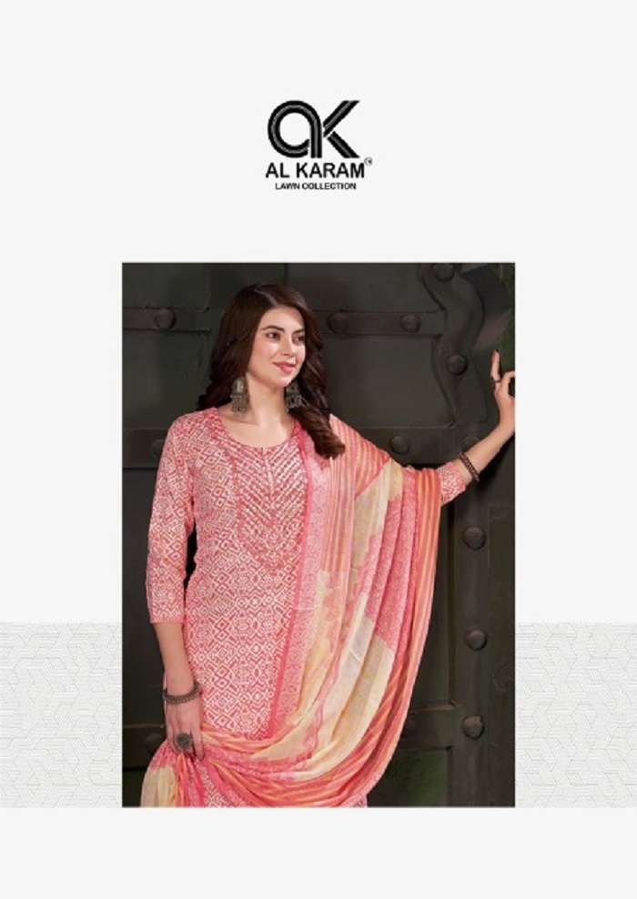 Al Karam Heritage Self Embroidery Work Vol-2 -Dress Material -Wholesale Catalog