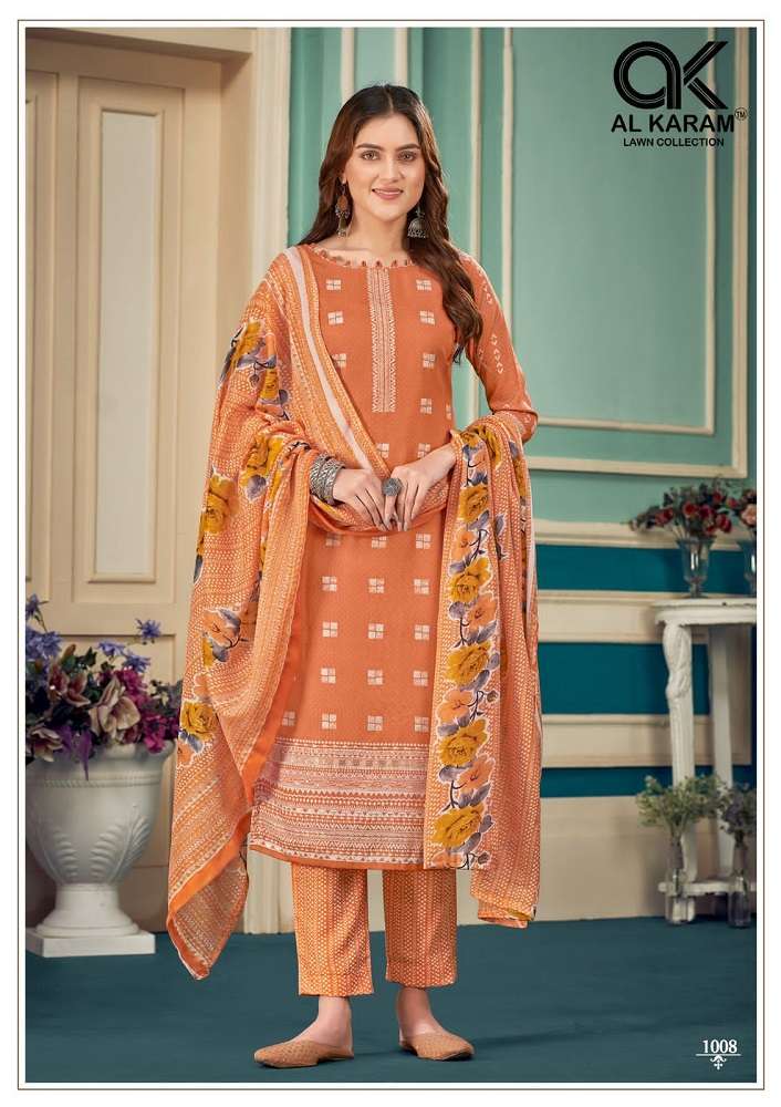 Al Karam Zulekha Soft Cotton Dress Material Wholesale catalog