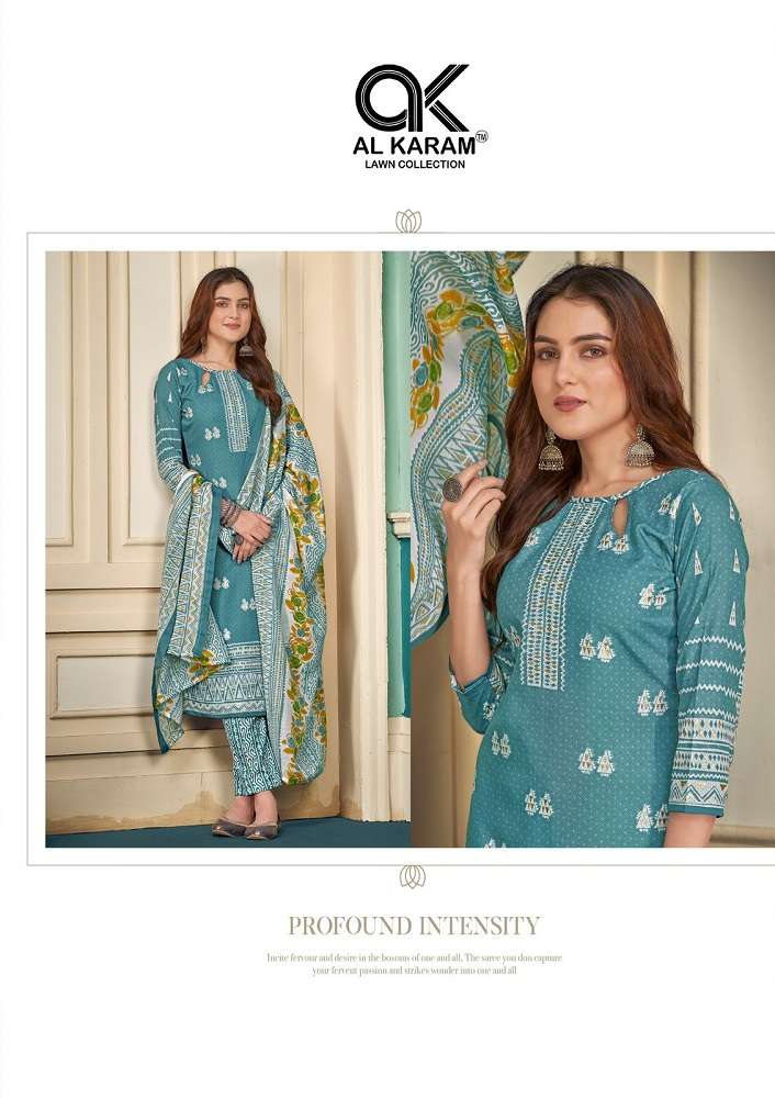 Al Karam Zulekha Soft Cotton Dress Material Wholesale catalog