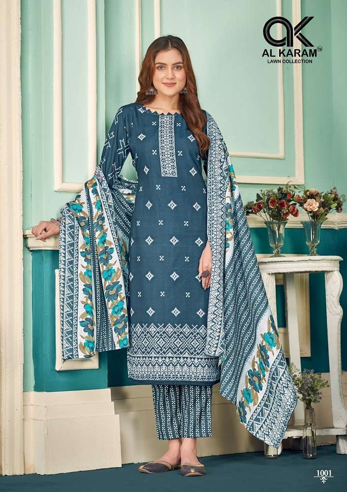 Al Karam Zulekha Soft Cotton Dress Material Wholesale catalog