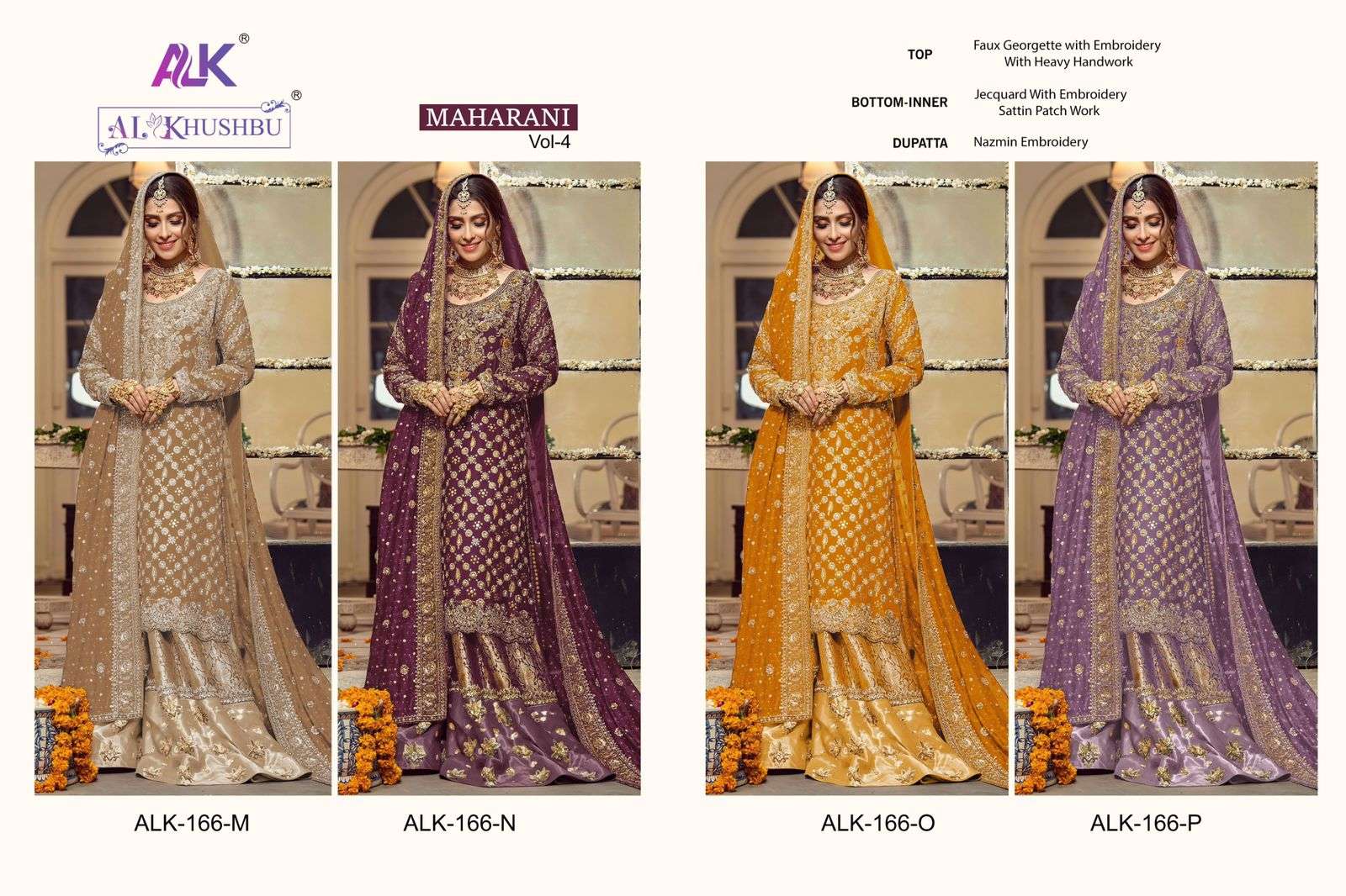 Al Khushbu Maharani Vol 4 Bridal Wear Pakistani Suit Wholesale catalog