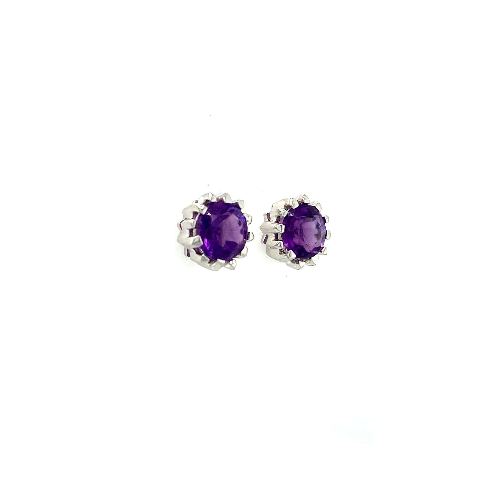 Amethyst Earring in .925 Sterling Silver