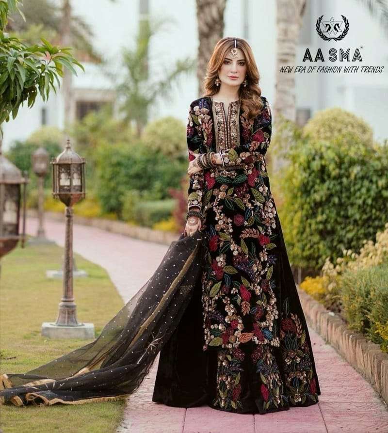 Anamsa 202 Faux Georgette Embroidered Pakistani Suits Wholesale catalog