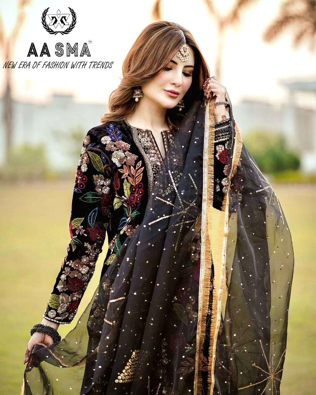 Anamsa 202 Faux Georgette Embroidered Pakistani Suits Wholesale catalog