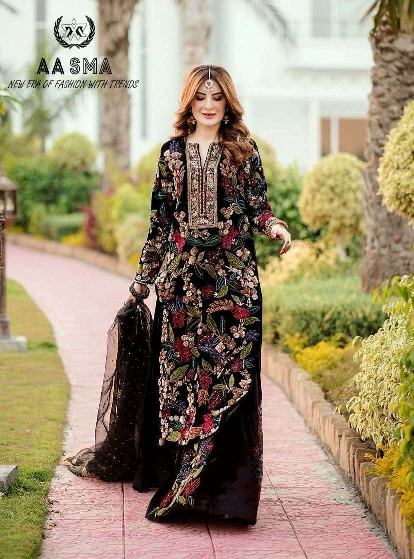 Anamsa 202 Faux Georgette Embroidered Pakistani Suits Wholesale catalog