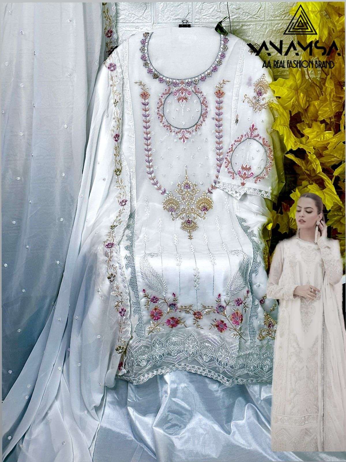 Anamsa 267 Faux Georgette Pakistani Suits Wholesale catalog