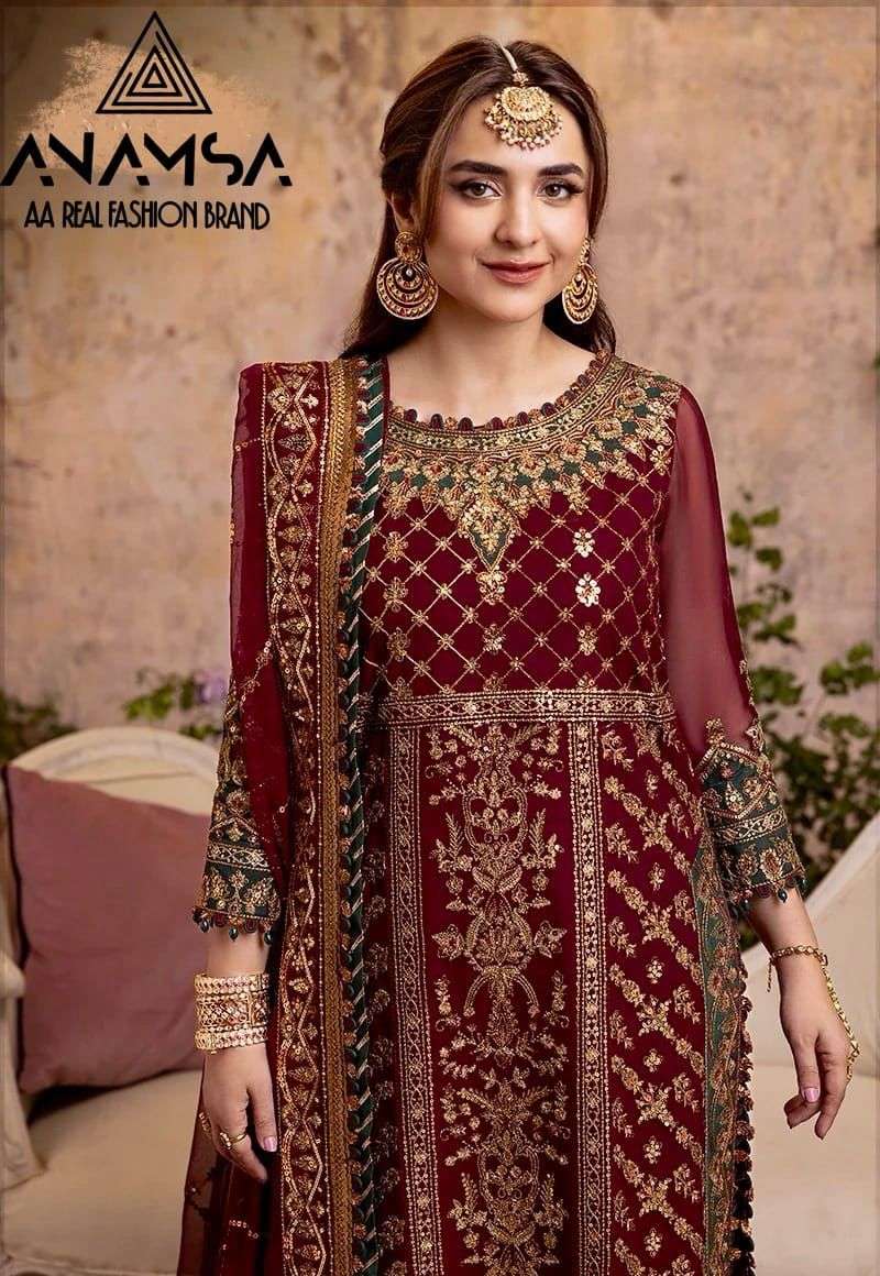 Anamsa 288 Pure Faux Georgette Salwar Kameez Wholesale catalog