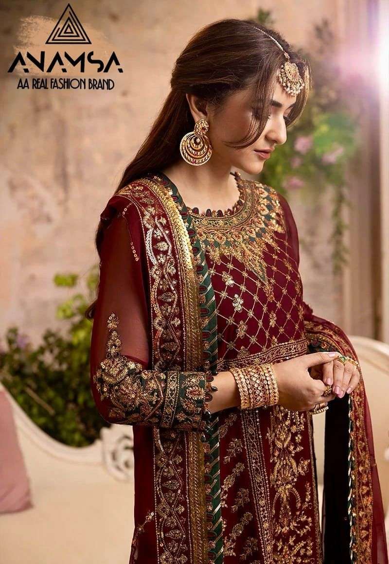 Anamsa 288 Pure Faux Georgette Salwar Kameez Wholesale catalog