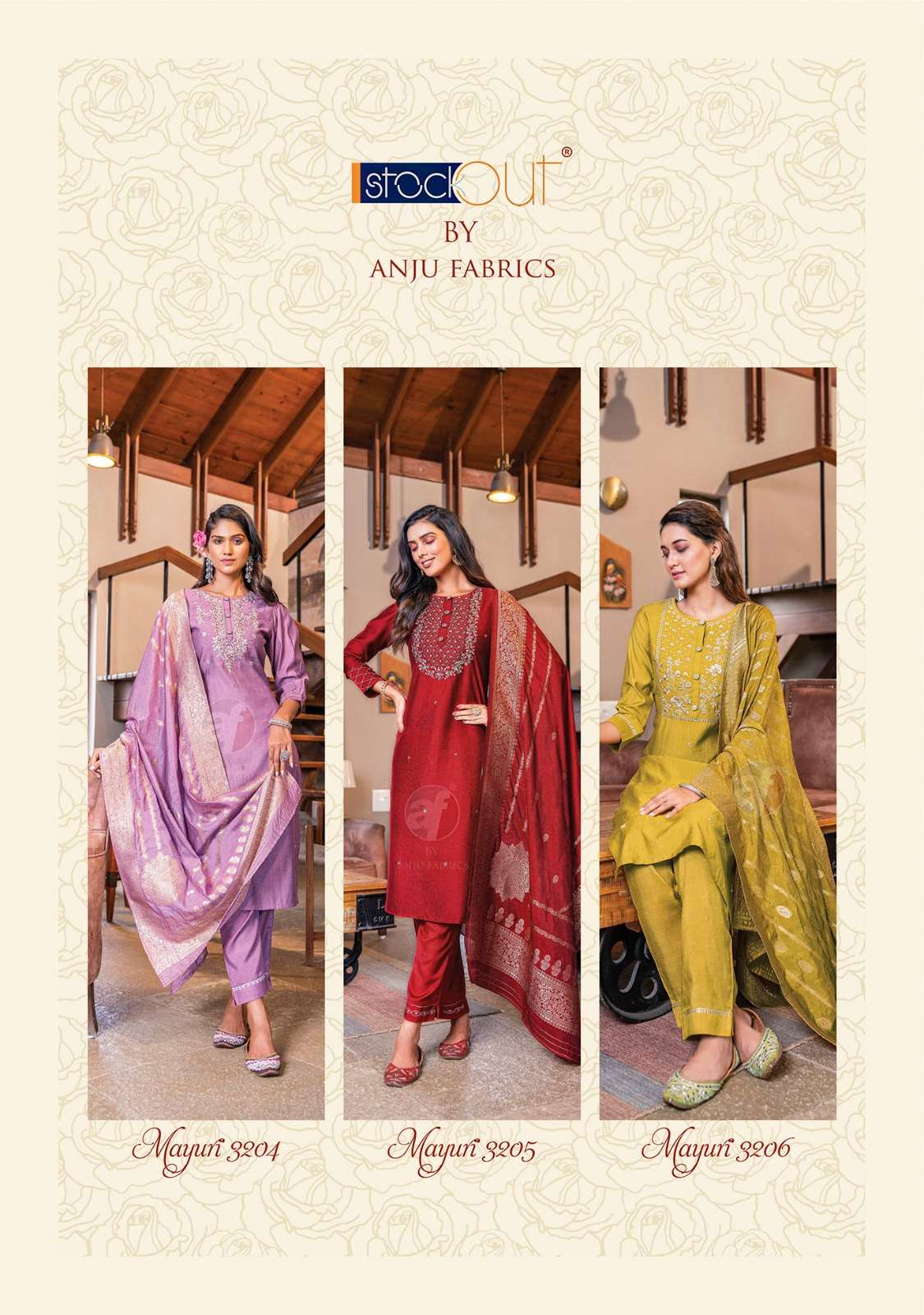Anju Fabrics Mayuri vol -3 Kurti Wholesale catalog
