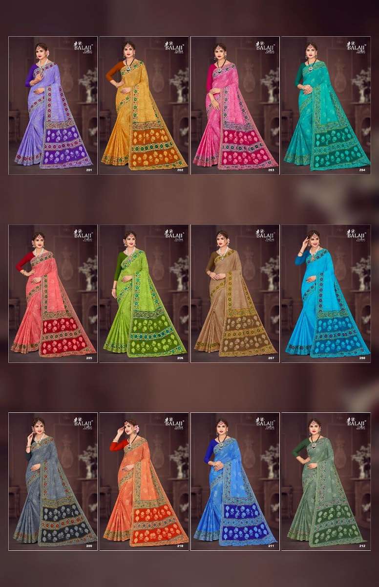 Balaji Anushka Vol -2 – Cotton Saree -Wholesale Catalog