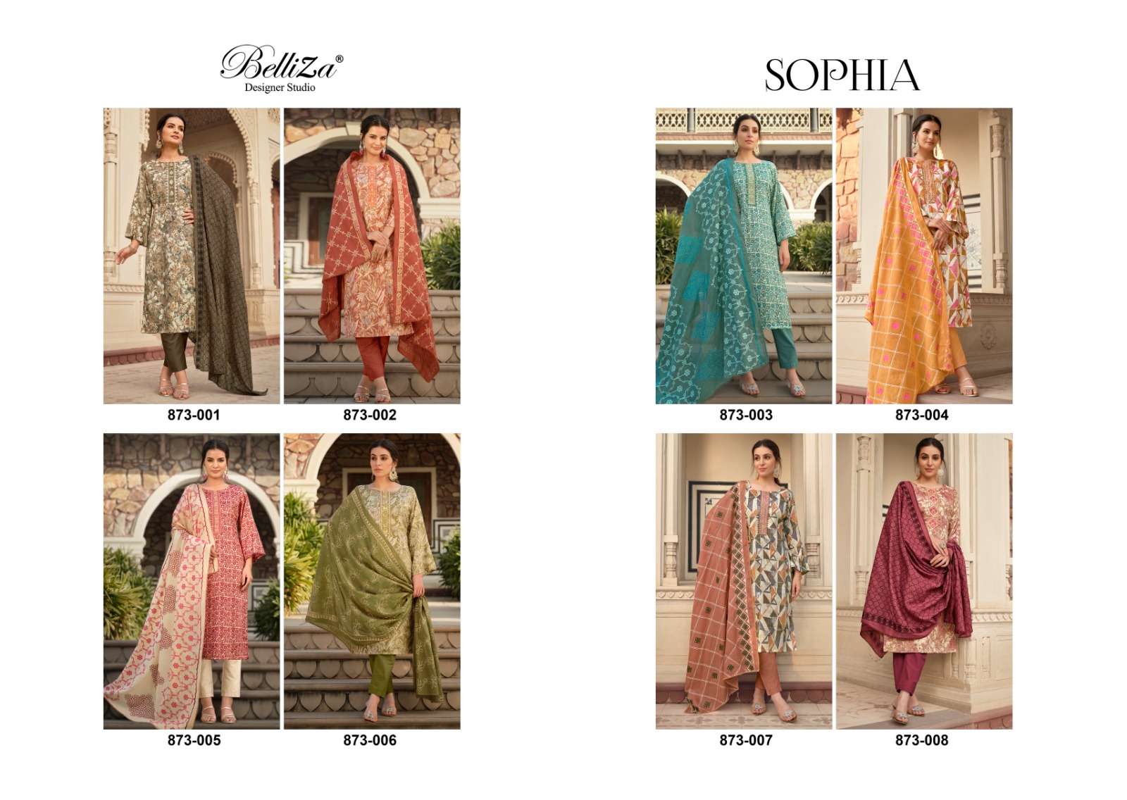 Belliza Sophia Blossom Dress Material Wholesale catalog