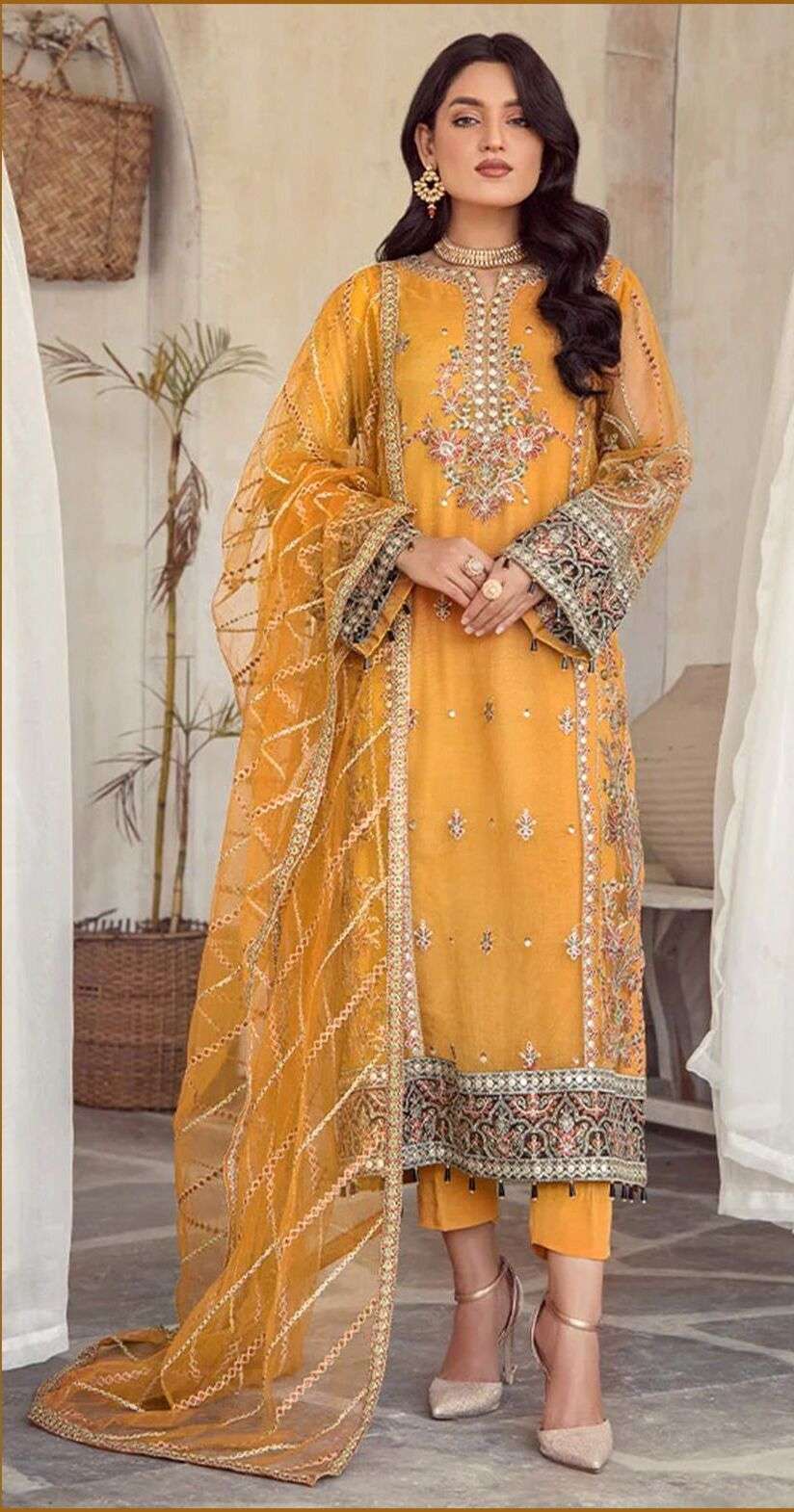 Bilqis B 09 Soft Organza Embroidered Pakistani Suits Wholesale catalog