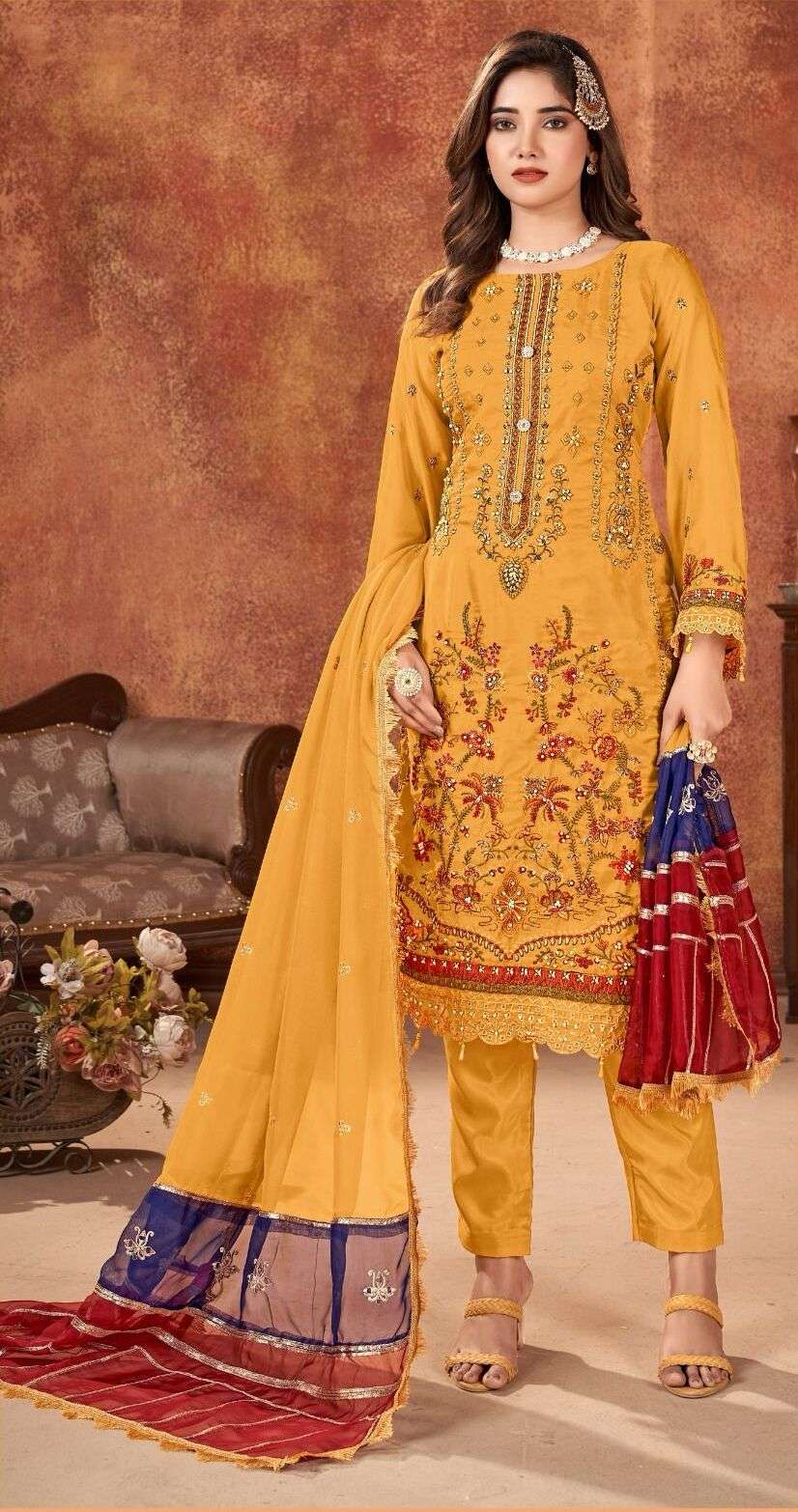 Bilqis B 15 Organza Embroidered Pakistani Suits Wholesale catalog