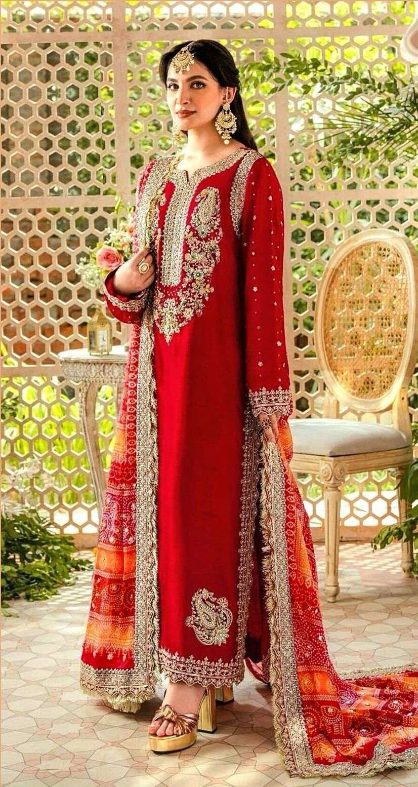 Bilqis B 17 A And B Faux Georgette Embroidered Pakistani Suits Wholesale catalog