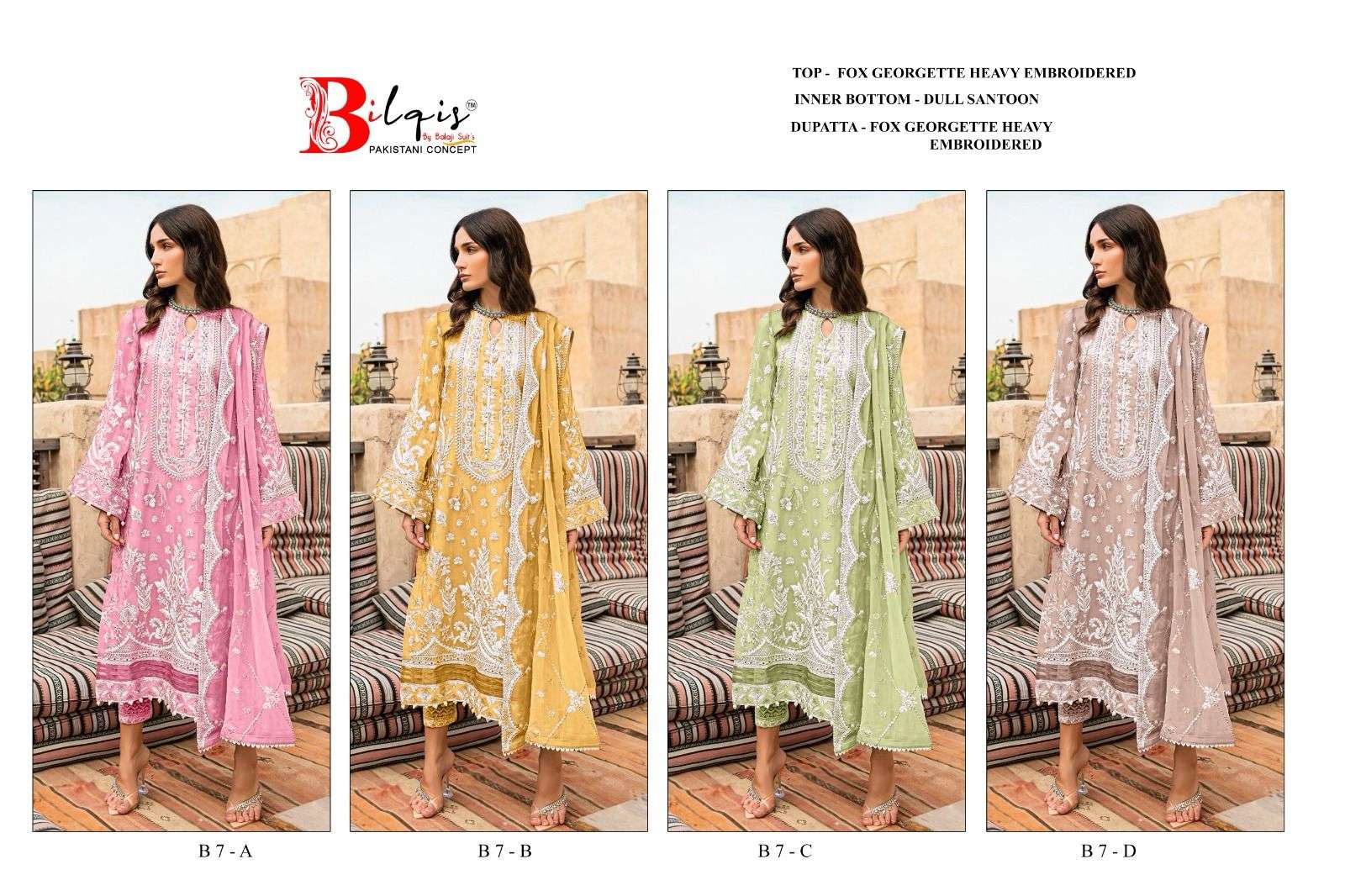 Bilqis B 7 Salwar Suits Wholesale catalog