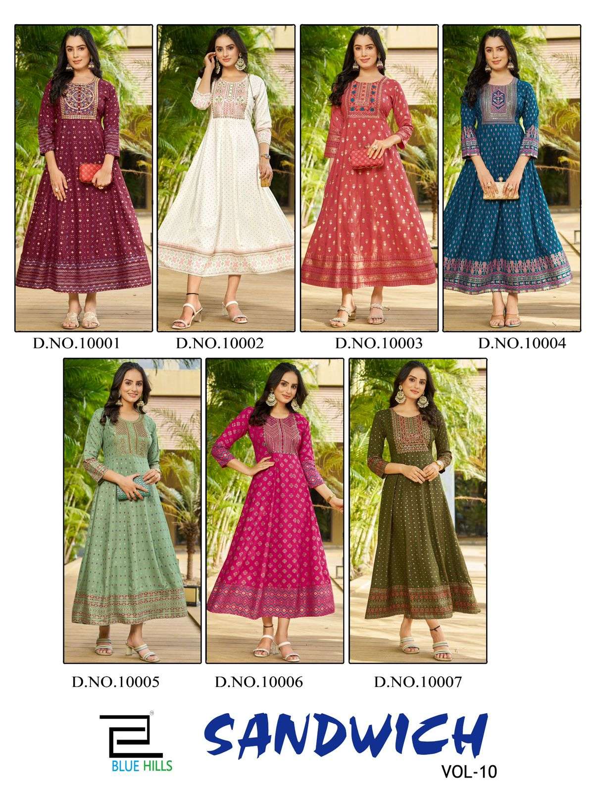 BLUE HILLS Sandwich Vol.10 Kurti Wholesale catalog