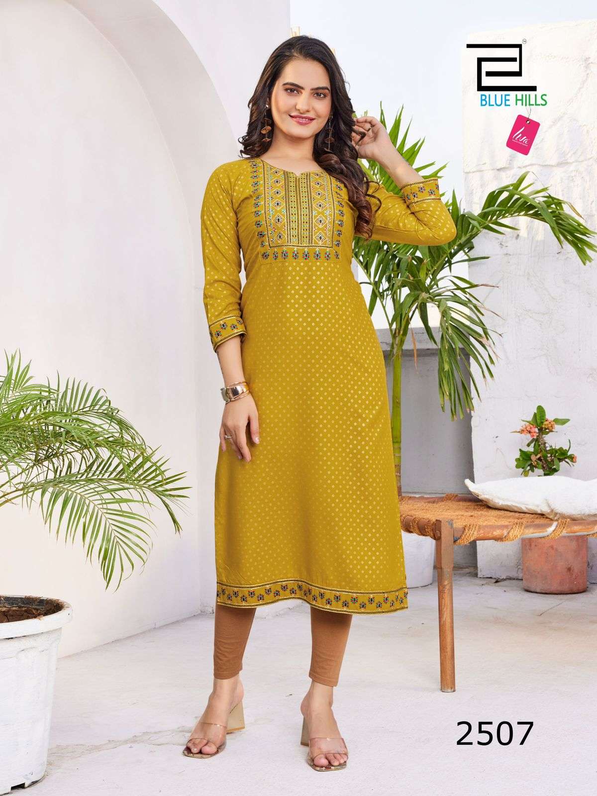 BLUE HILLS Solid Vol.25 Kurti Wholesale catalog