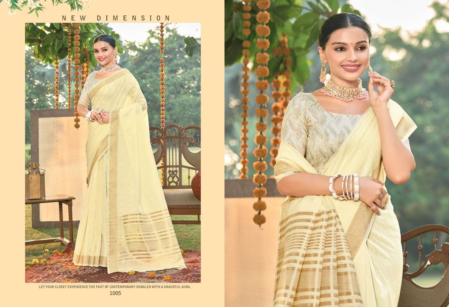 BUNAWAT CLASSIC COTTON Linen Cotton Saree Wholesale catalog