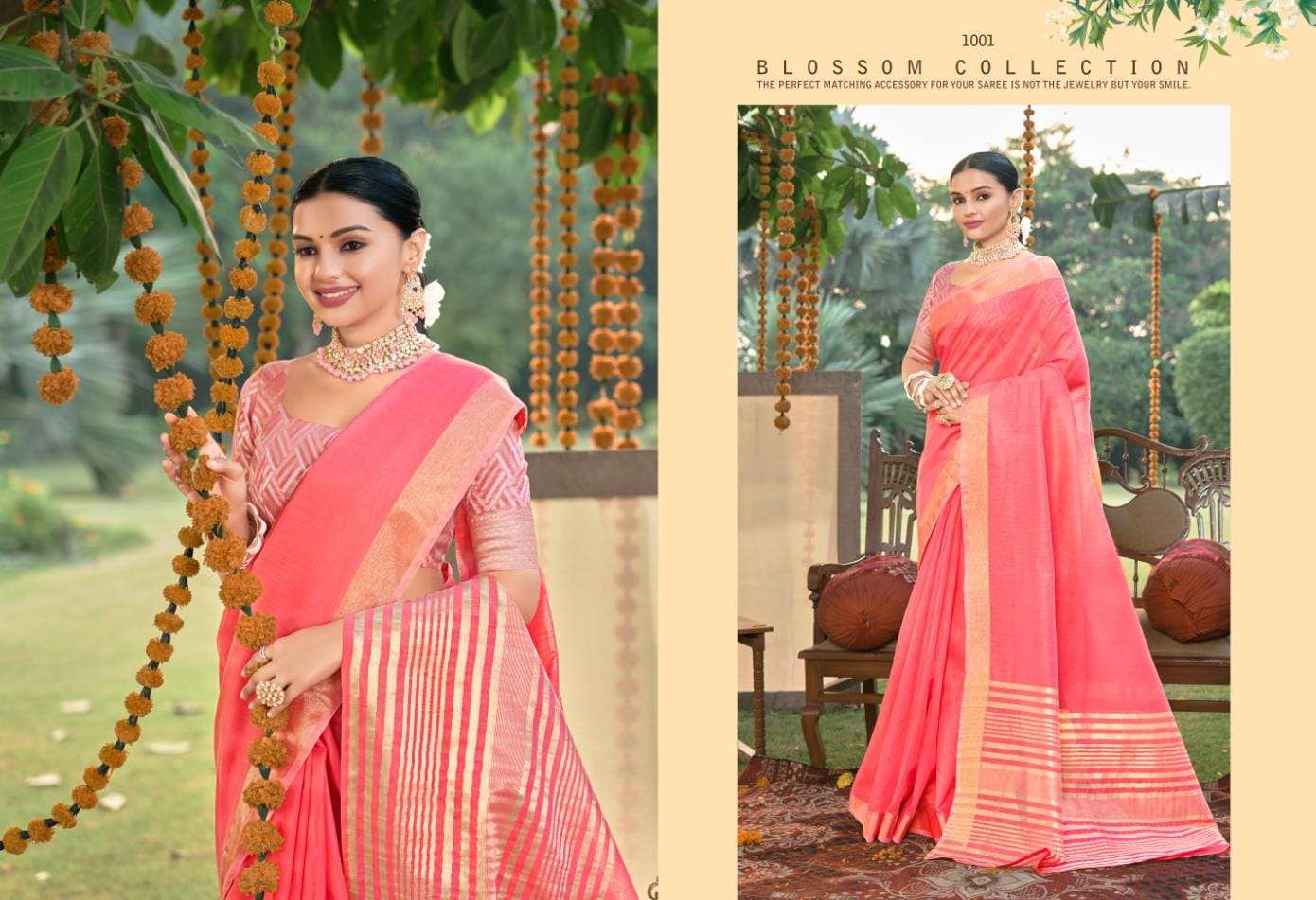 BUNAWAT CLASSIC COTTON Linen Cotton Saree Wholesale catalog