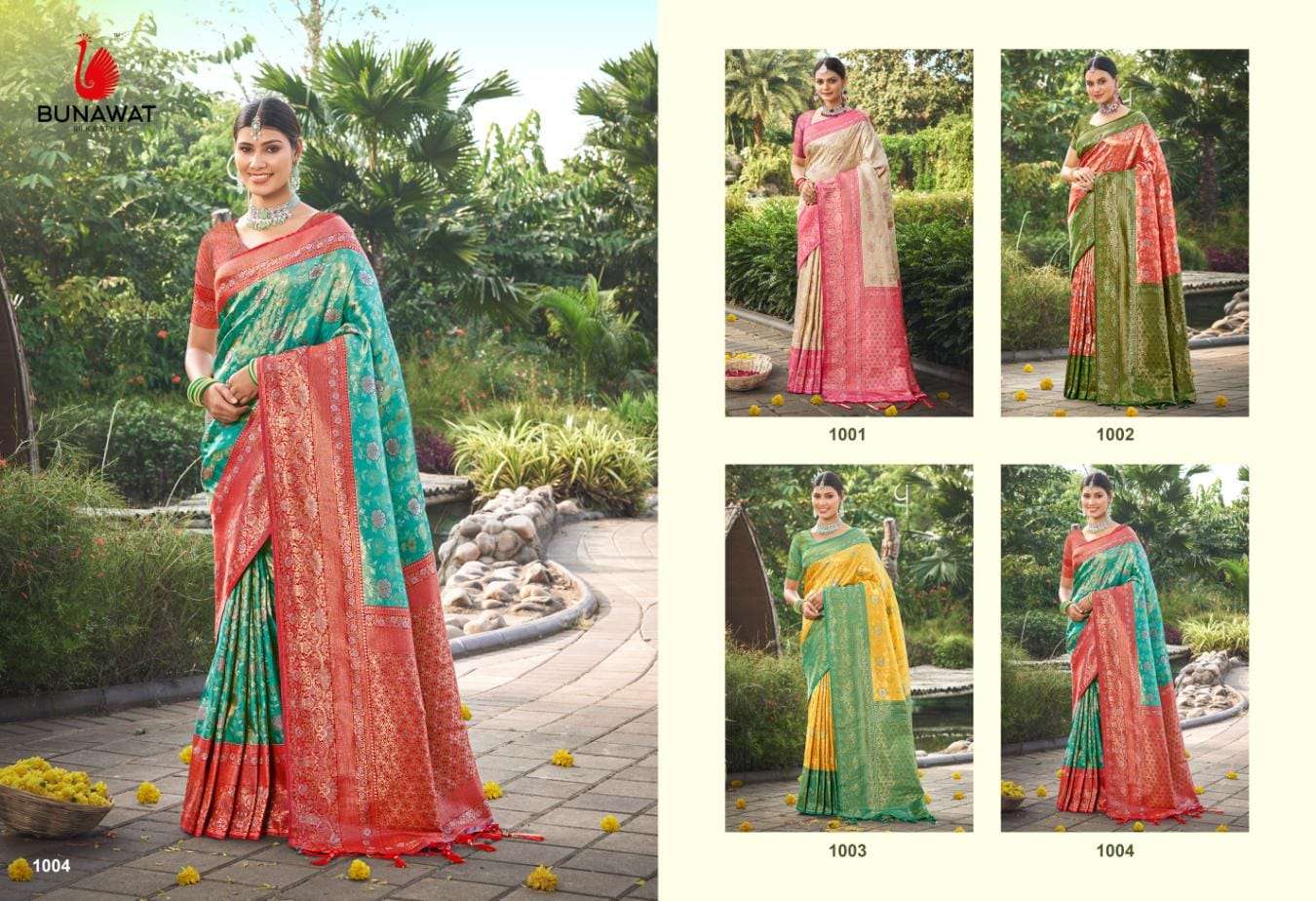 BUNAWAT POONAM Kanjivaram Silk Saree Wholesale catalog