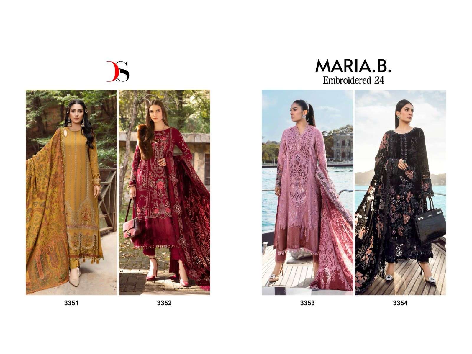 Deepsy Maria B Embroidered 24 Salwar Kameez Wholesale catalog