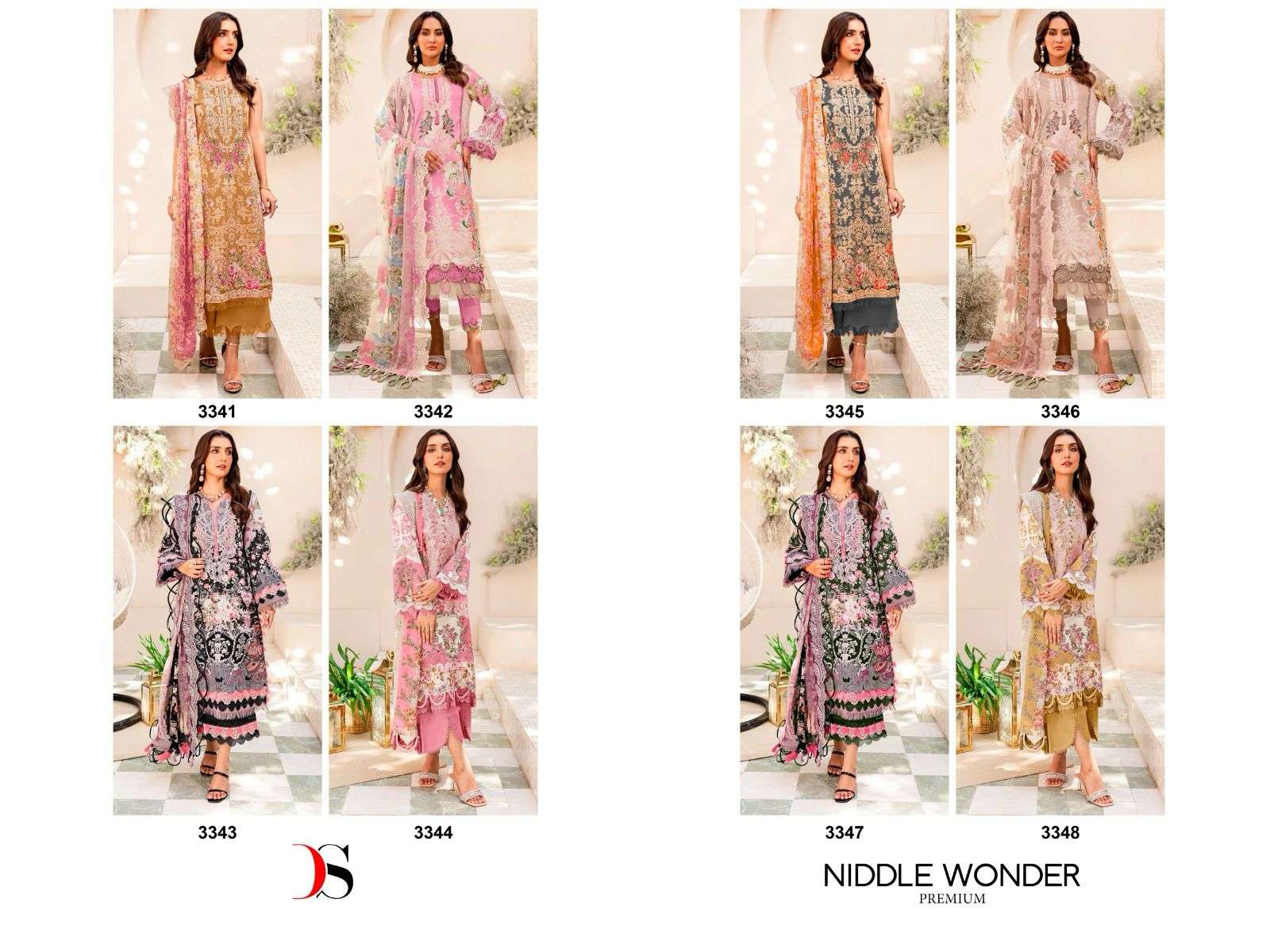 Deepsy Niddle Wonder Cotton Dupatta Pakistani Suits Wholesale catalog