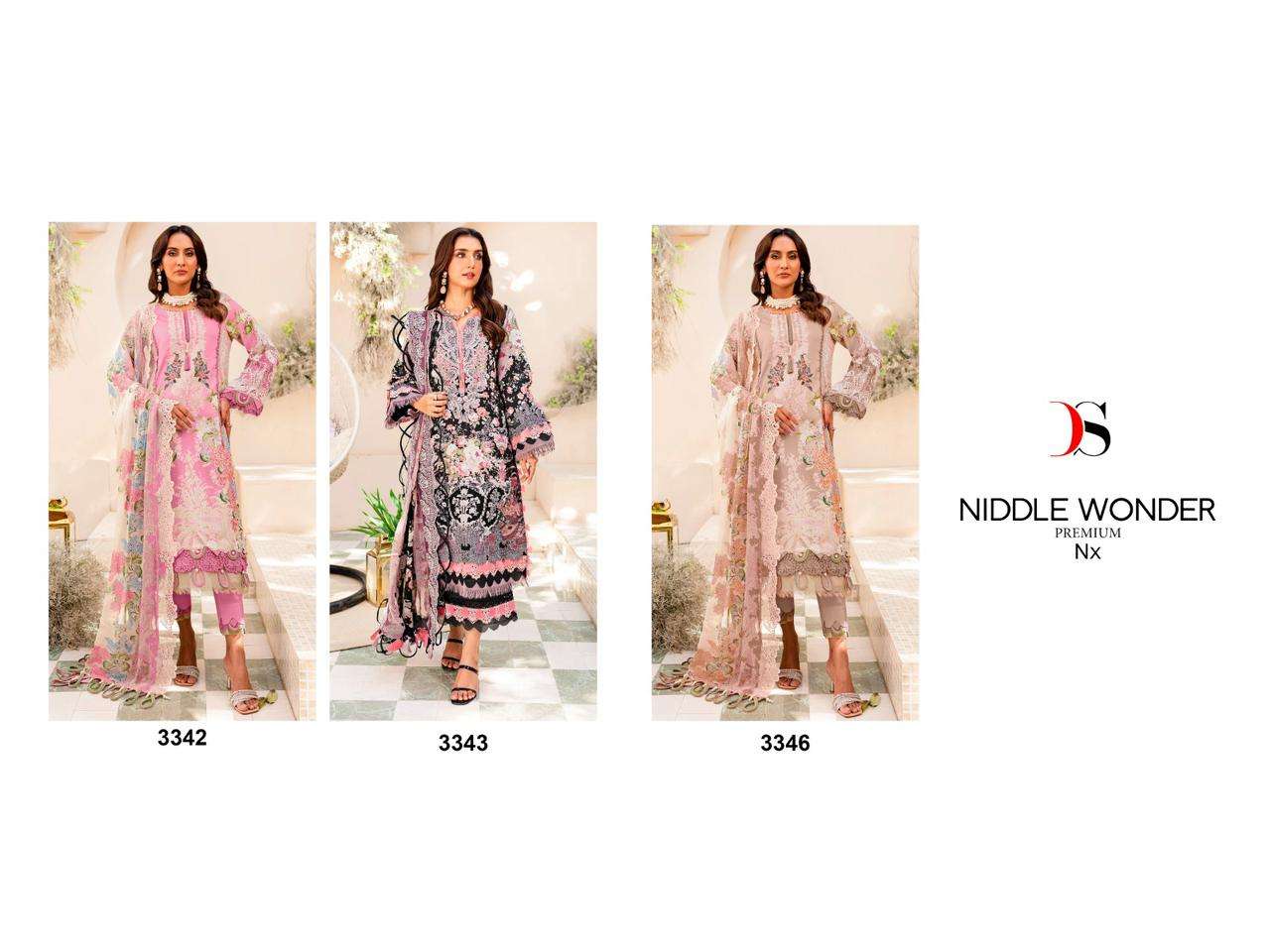 Deepsy Niddle Wonder Premium Nx Cotton Dupatta Pakistani Suits Wholesale catalog