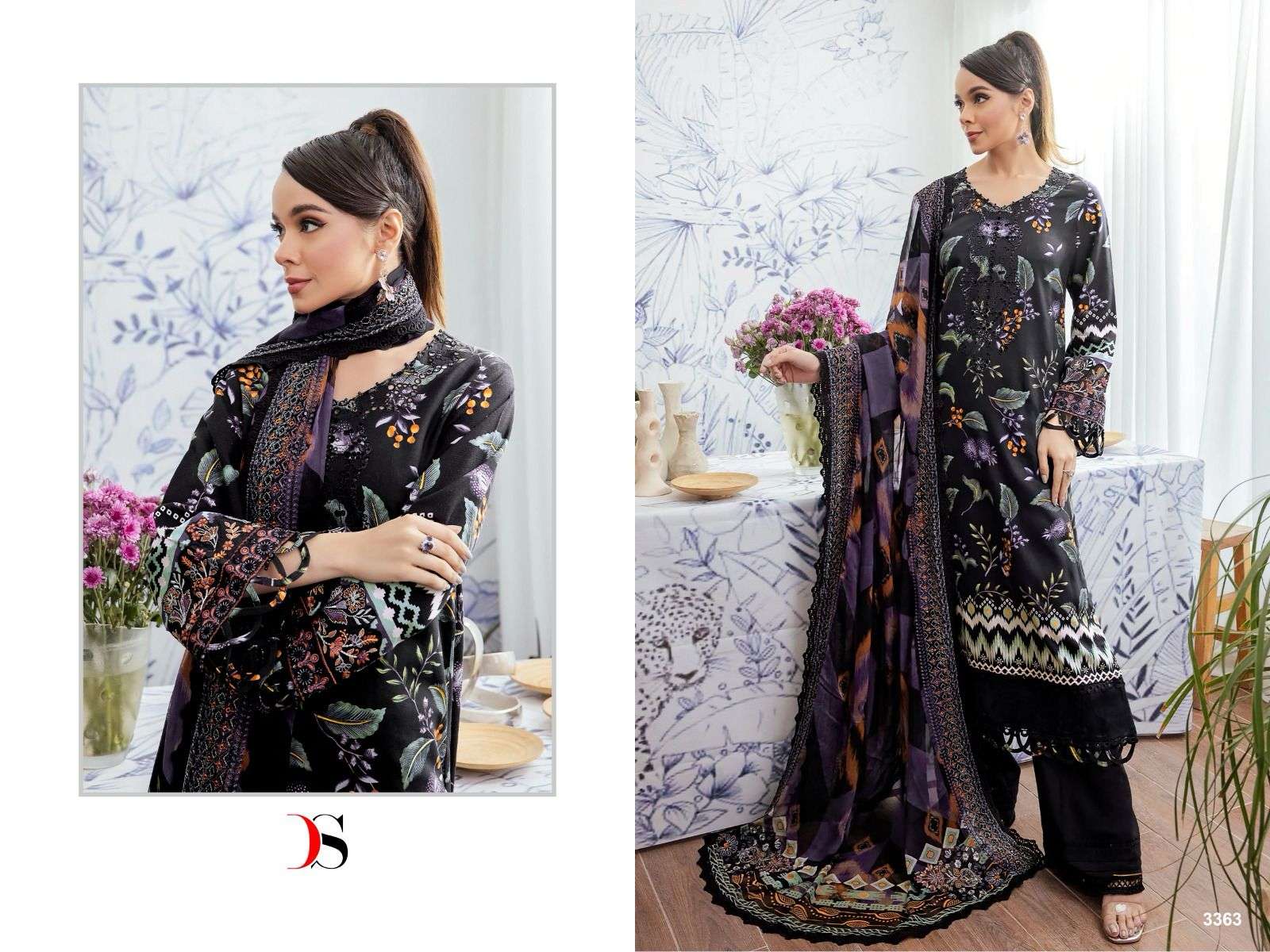 Deepsy Nureh Gardenia 24 Cotton Dupatta Salwar Suits Wholesale catalog