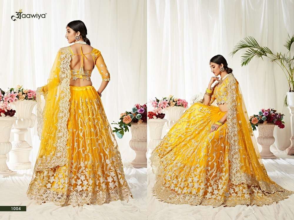 DESIGNER PARTY WEAR SOFT NET LEHENGAS IN TWO COLOR
