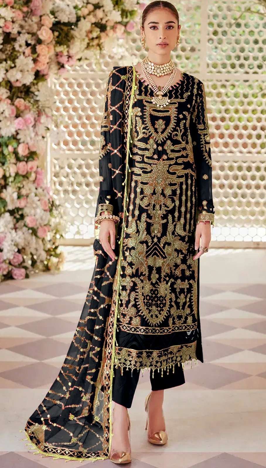 Dinsaa 234 Faux Georgette Pakistani Suits Wholesale catalog