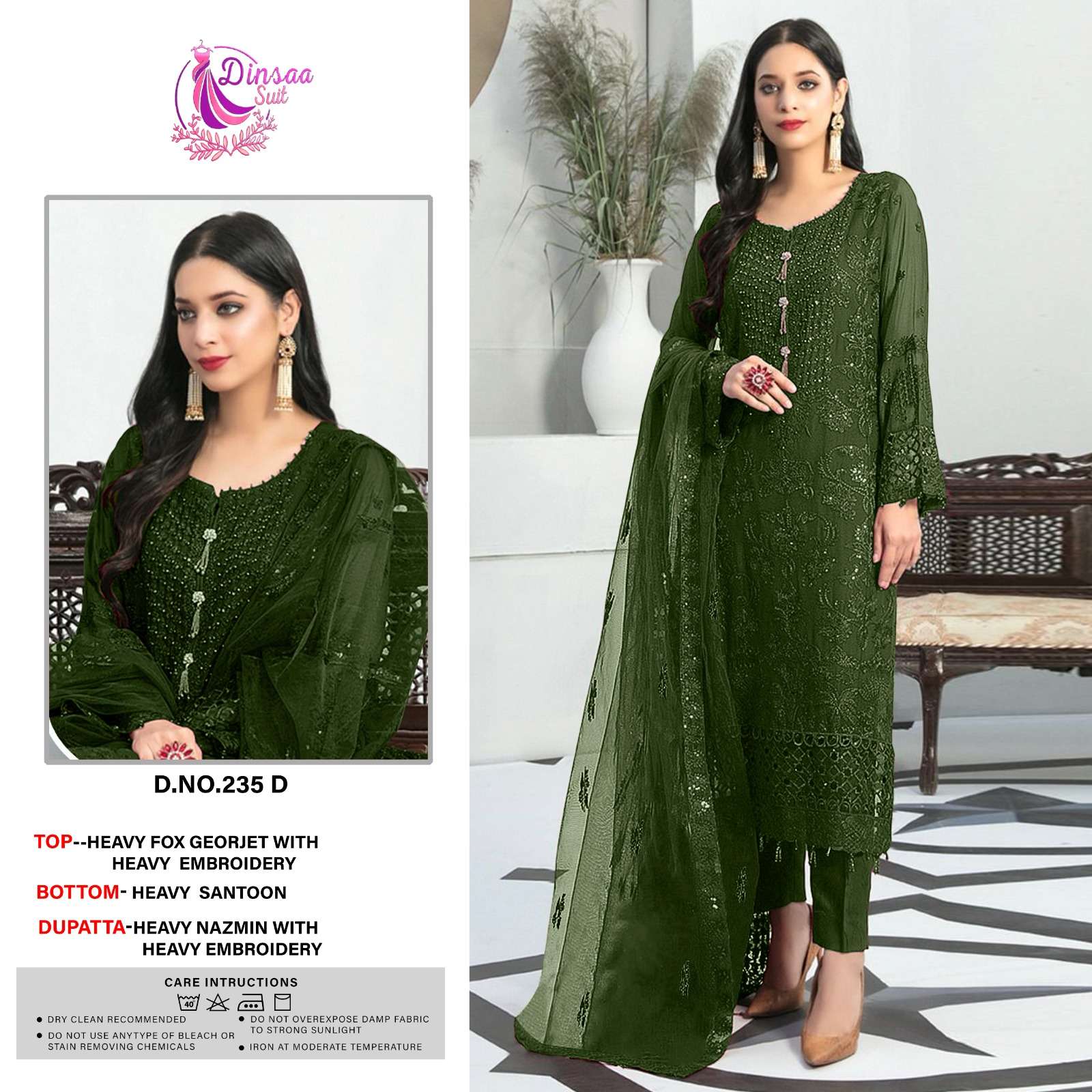Dinsaa 235 Salwar Suits Wholesale catalog