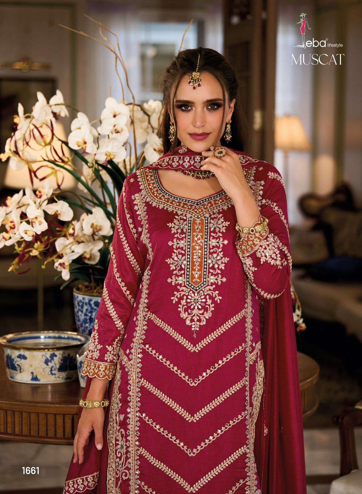 Eba Muscat Premium Silk Designer Salwar Kameez Wholesale catalog