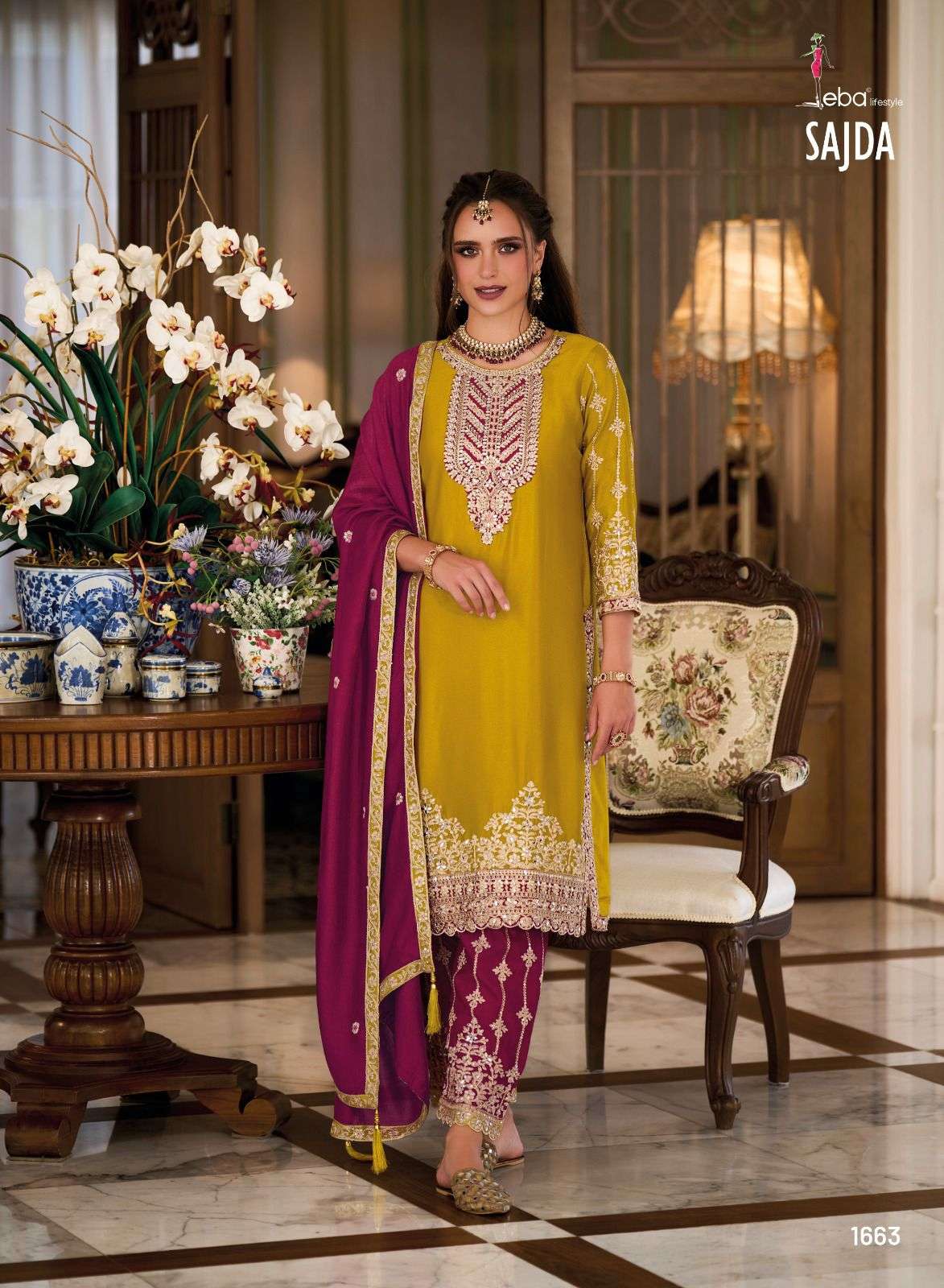 Eba Sajda 1663 And 1664 Designer Salwar Suits Wholesale catalog