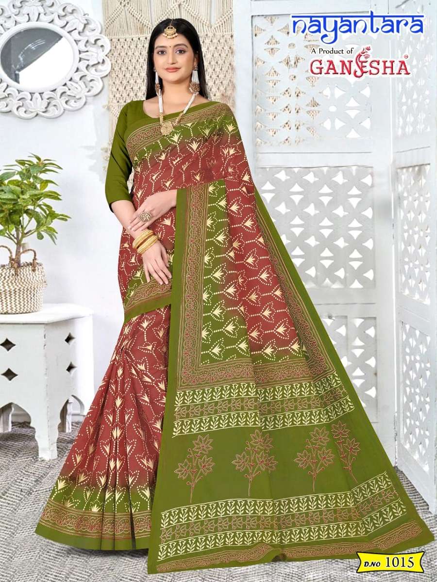 Ganesha Nayantara Cotton Saree -Wholesale Catalog