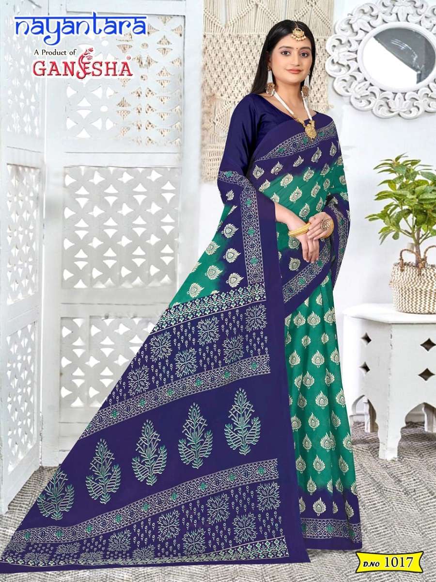 Ganesha Nayantara Cotton Saree -Wholesale Catalog