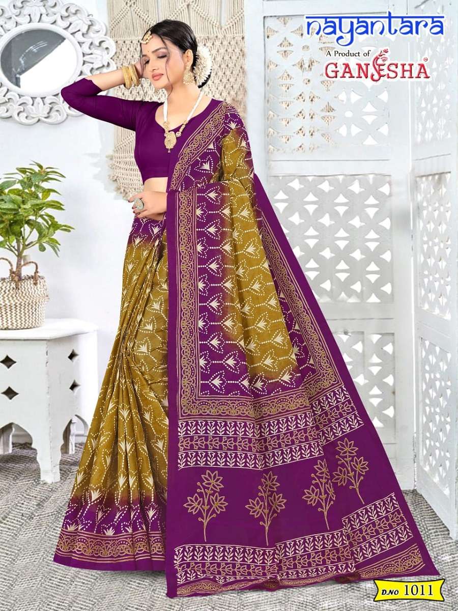 Ganesha Nayantara Cotton Saree -Wholesale Catalog