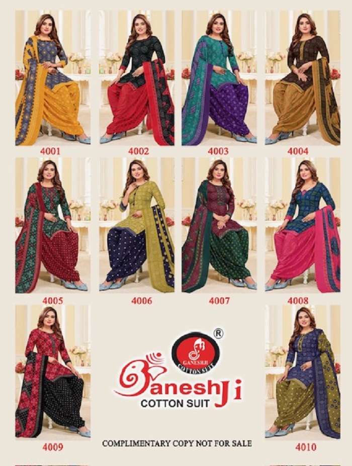 Ganeshji Bandhni Vol-4 -Dress Material -Wholesale Catalog