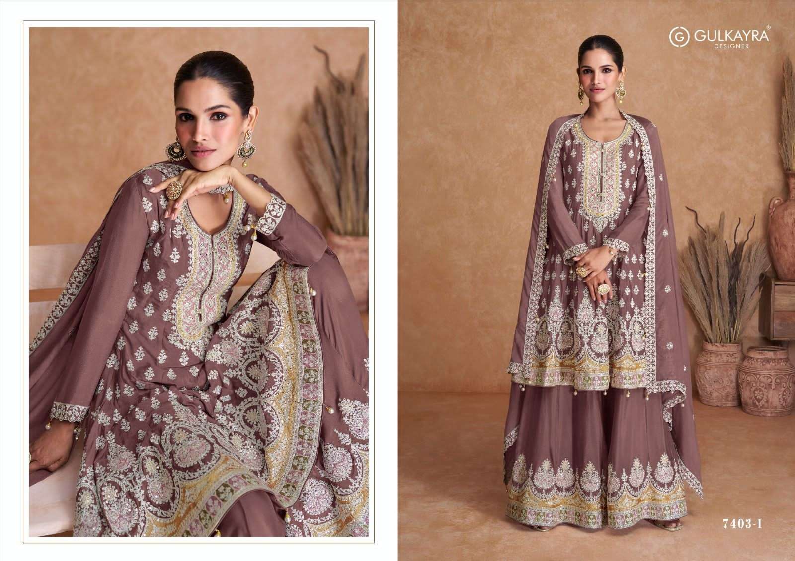 Gulkayra Radhika Real Chinnon Designer Salwar Suits Wholesale catalog