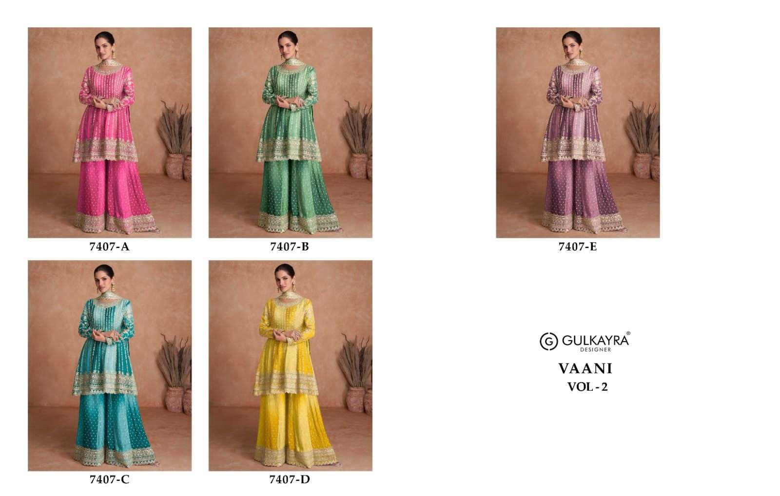 Gulkayra Vaani Vol 2 Real Chinnon Embroidered Salwar Suits Wholesale catalog