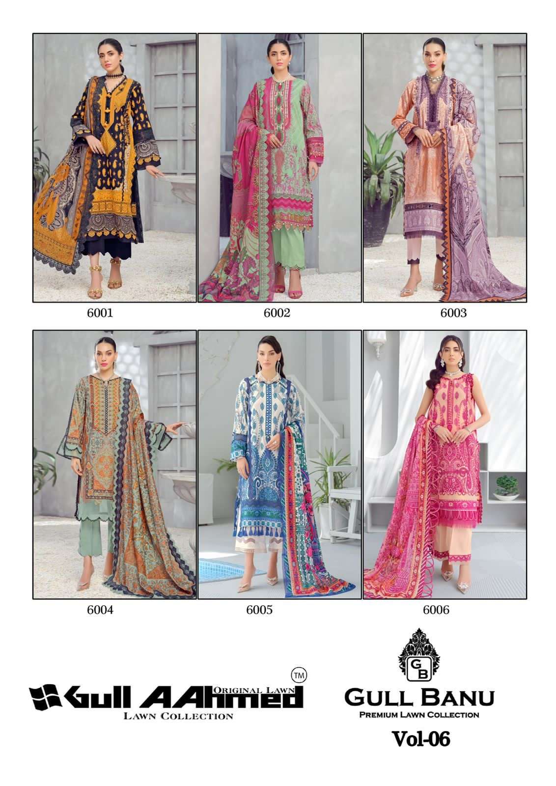 Gull A Ahmed Gull Banu Vol 6 Dress Material Wholesale catalog